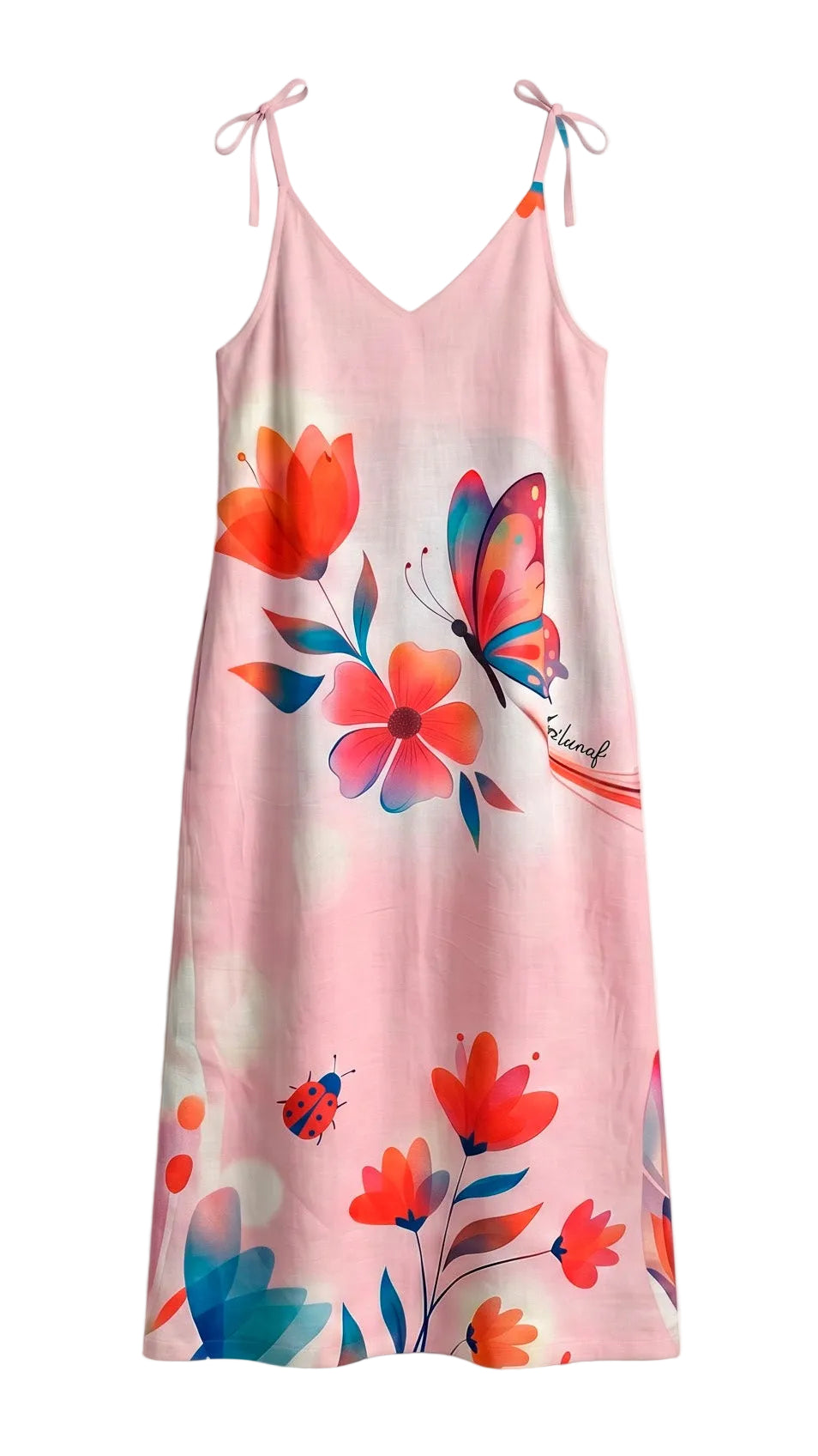 Vita Bloom Summer Linen Maxi Dress