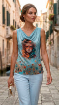 Drape Neck Top Impasto