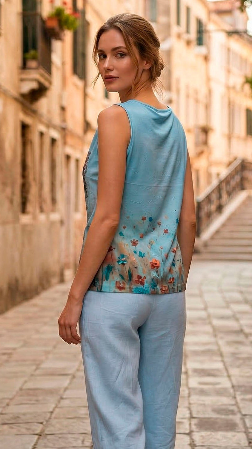 Drape Neck Top Impasto