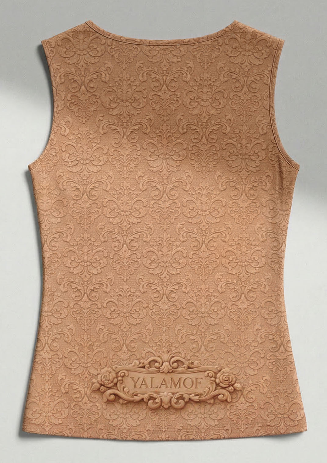 Brown Drape Neck Top