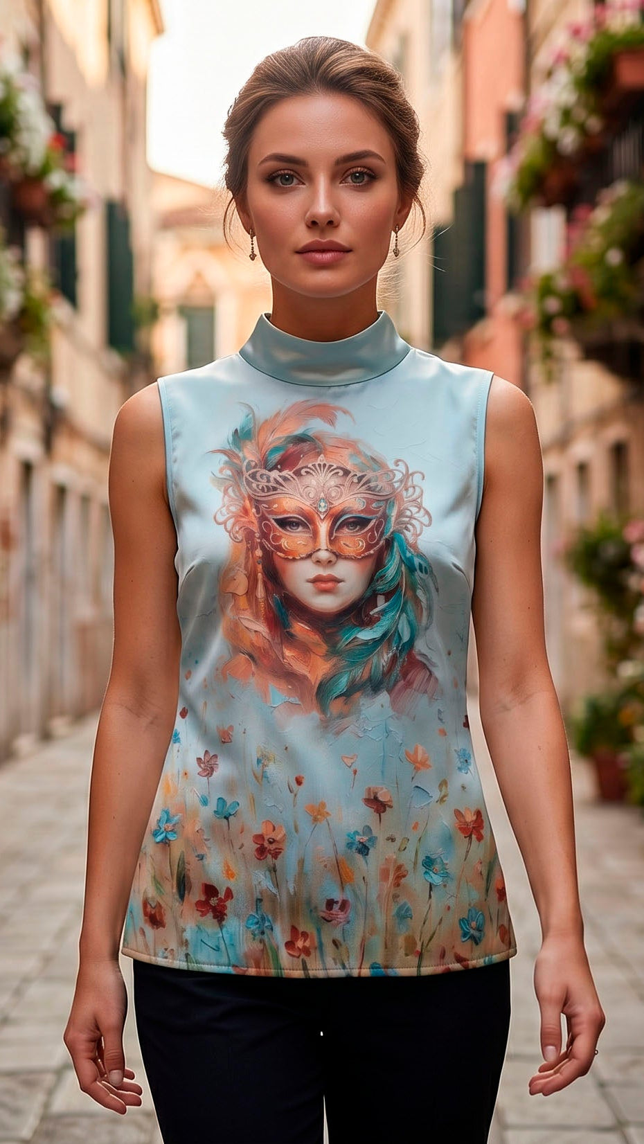 High Neck Top Impasto