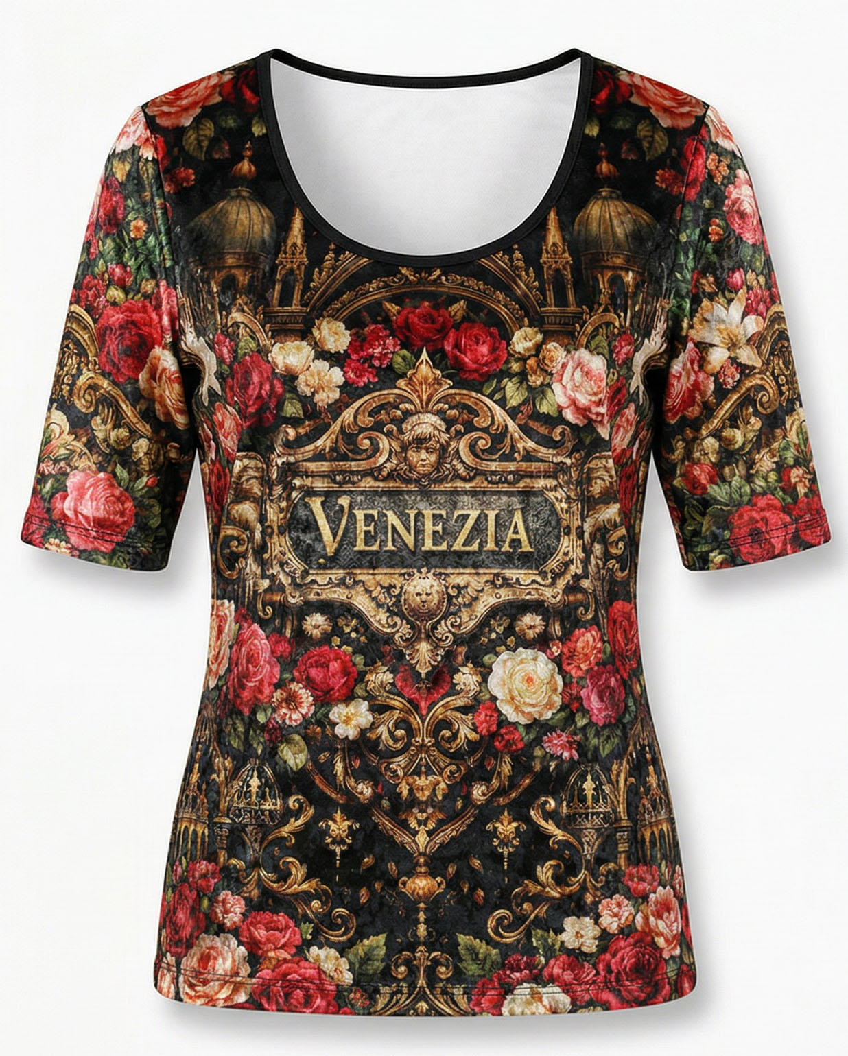 Blouse Ice Velvet with Venetian Motifs