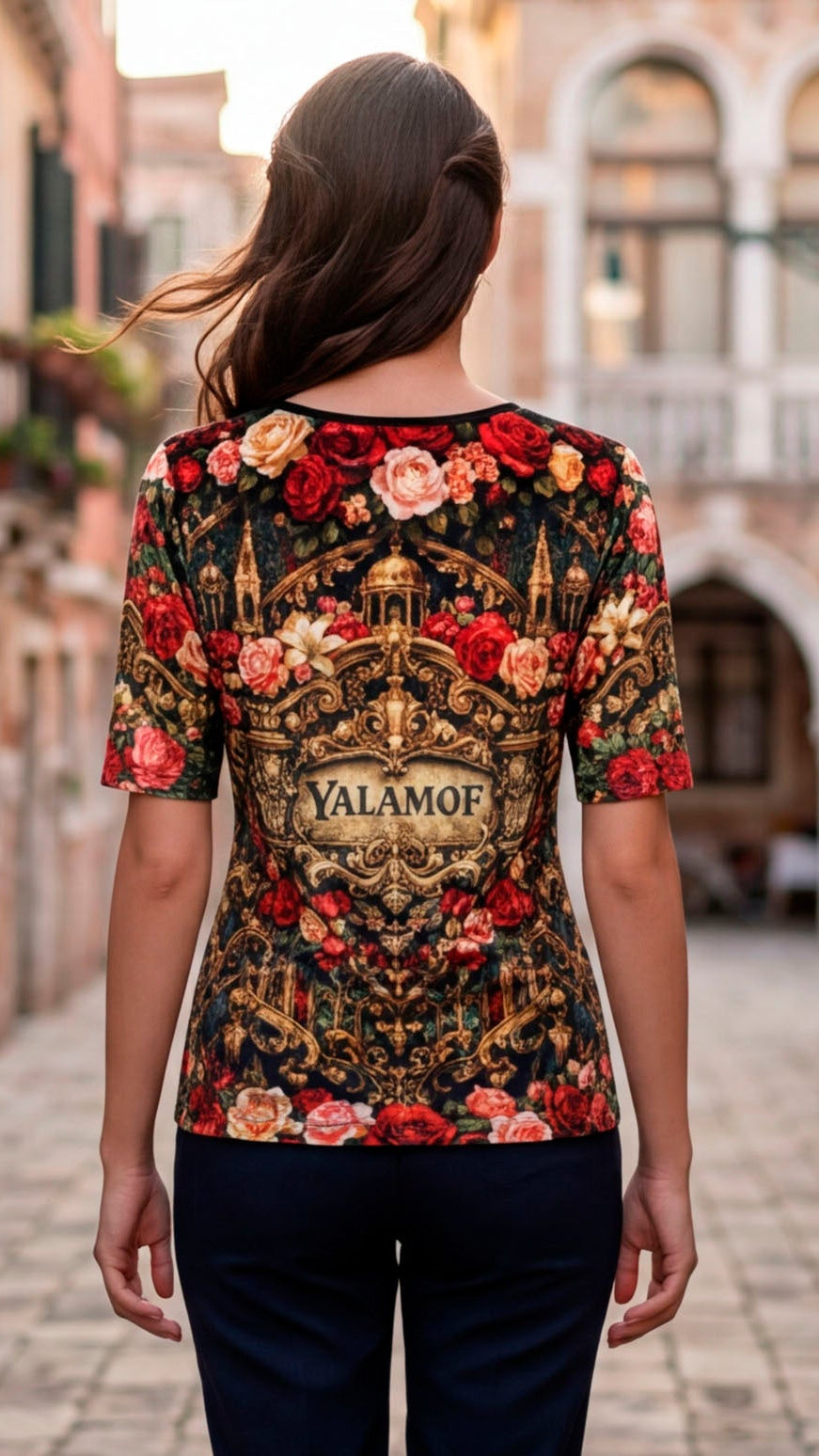 Blouse Ice Velvet with Venetian Motifs