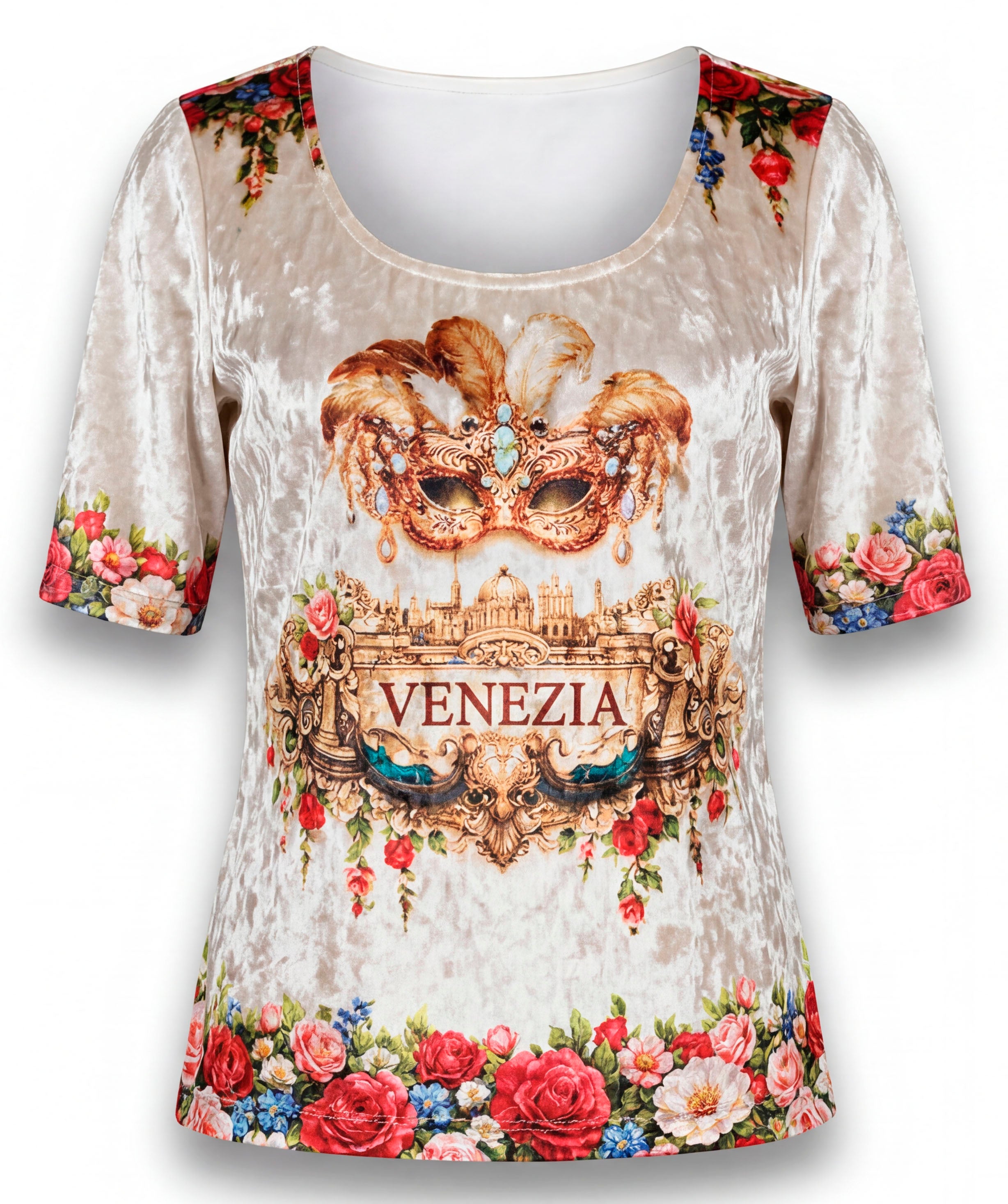 Ice Velvet Blouse in Pearl
