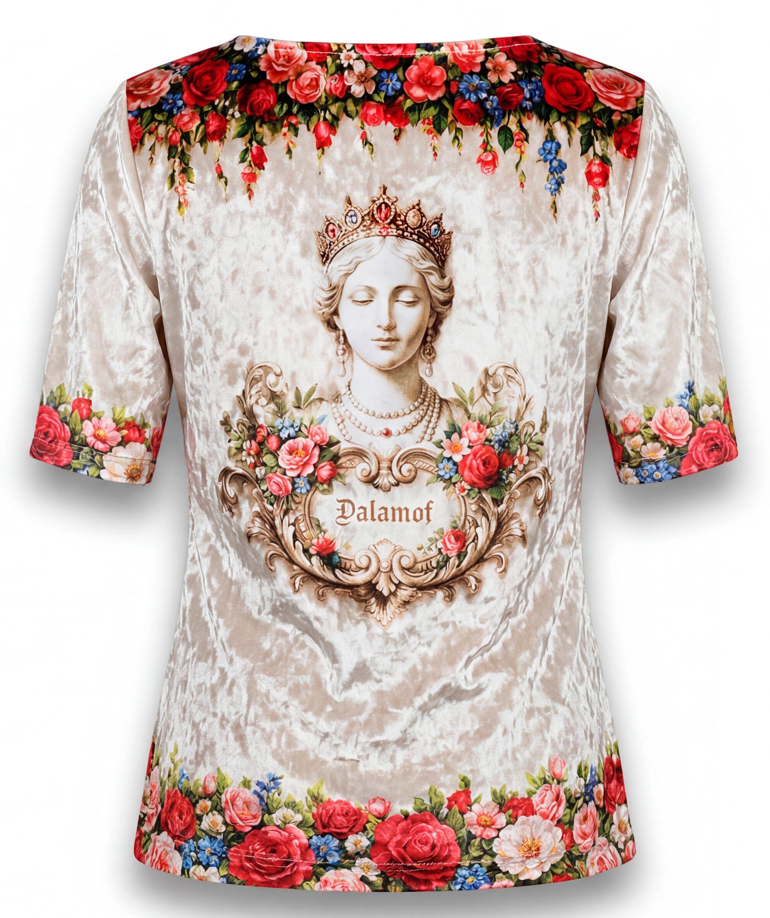 Ice Velvet Blouse in Pearl