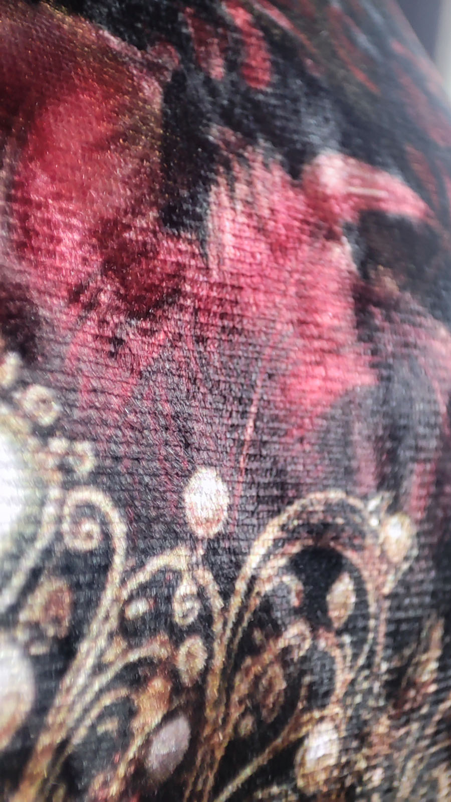 Blouse Ice Velvet in Cherry