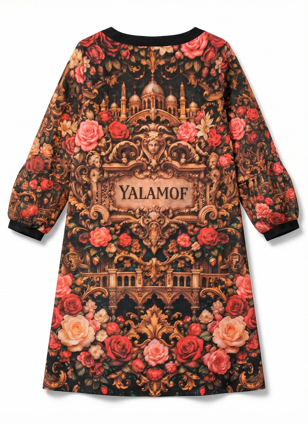 Linen Dress with Venetian Motifs