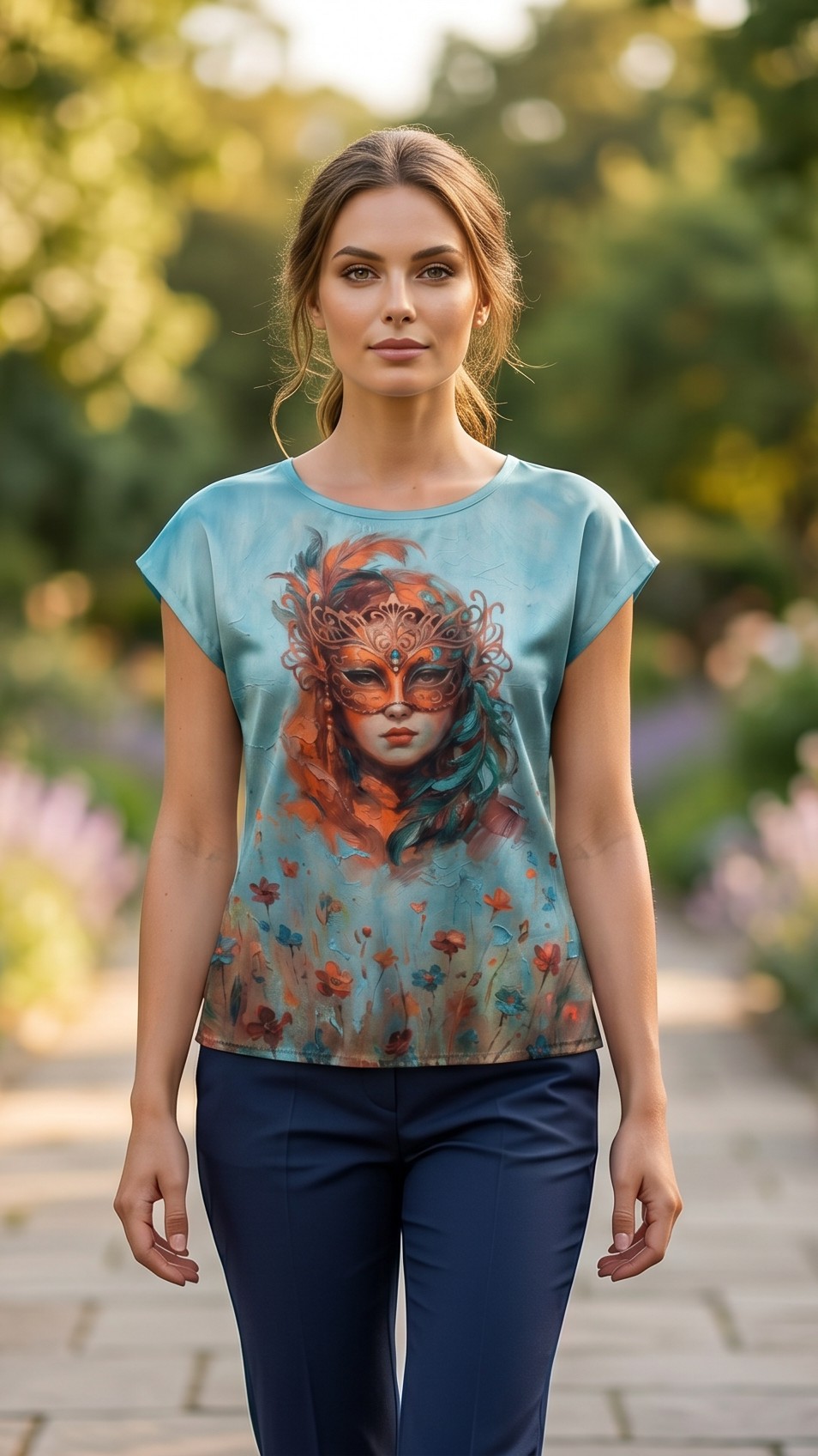 Blouse Venezia Carnival Mask Impasto