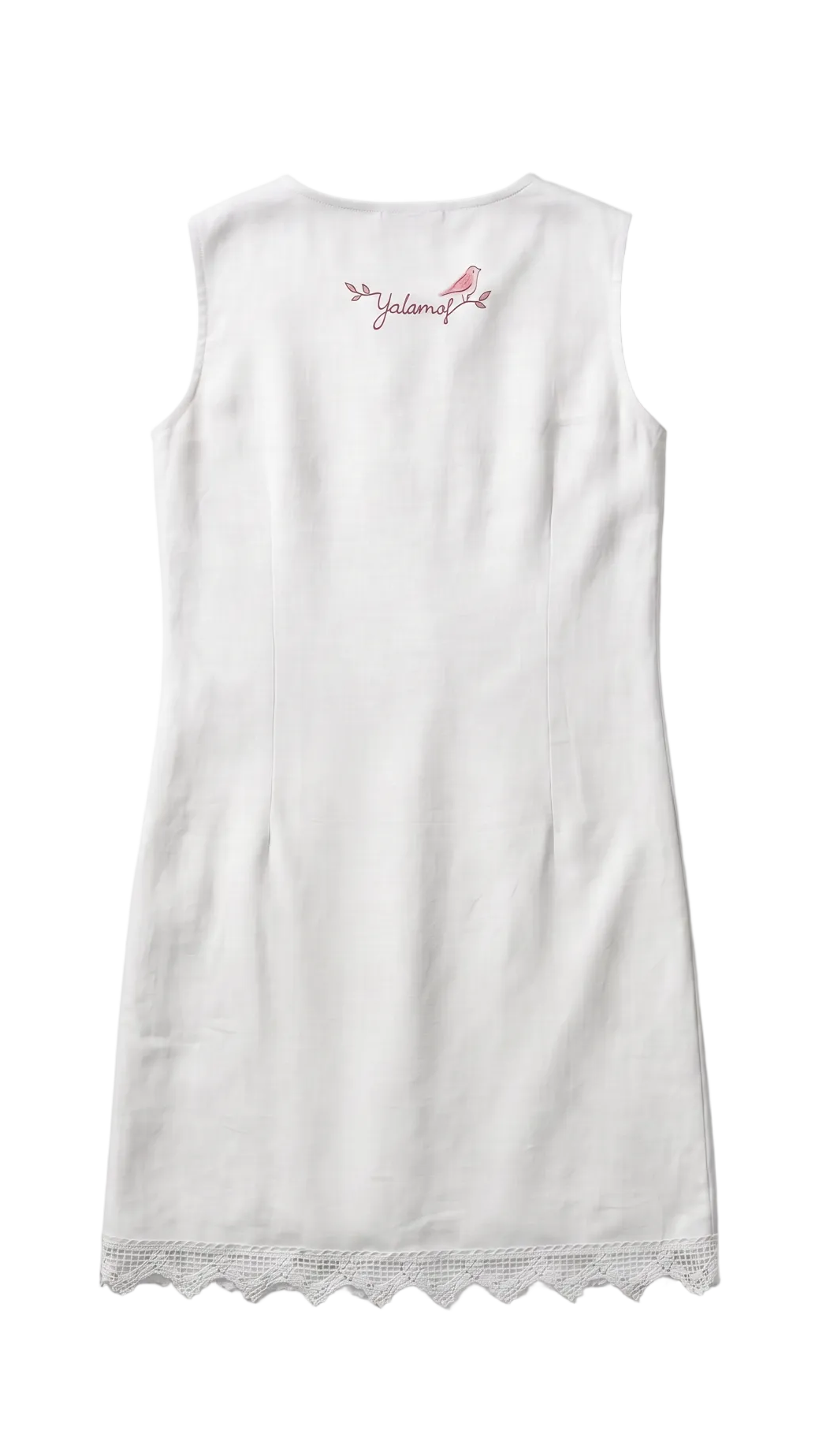 Linen Dress with Fine Lace Vita Blossom