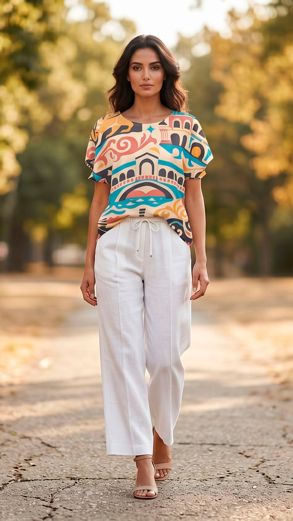 Mosaiko Colorful Short Sleeve Blouse