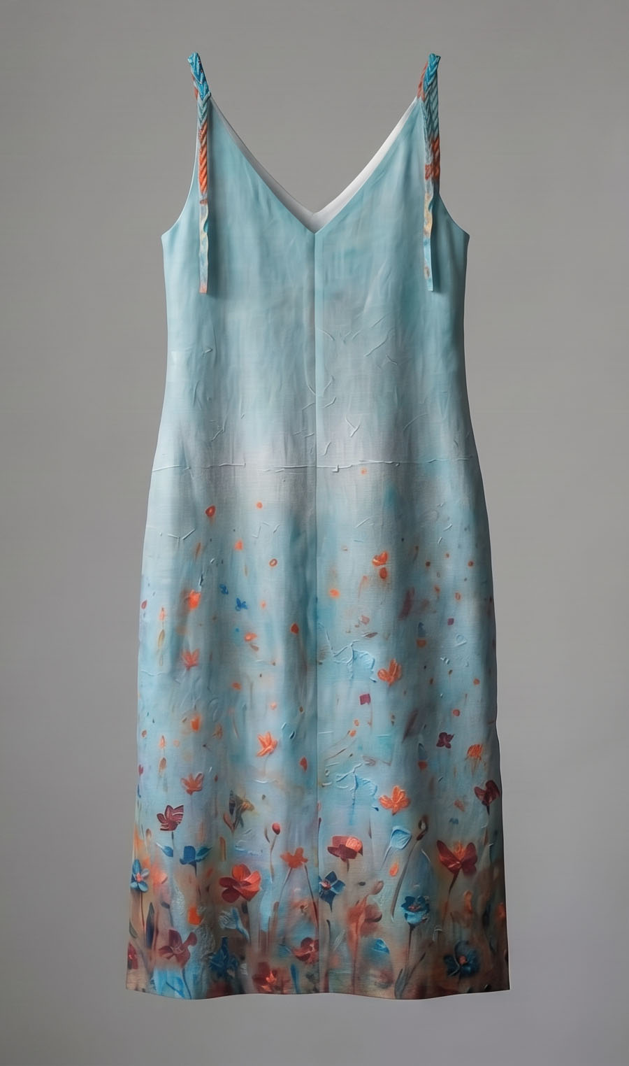 Incanto Summer Linen Maxi Dress with Impasto Print