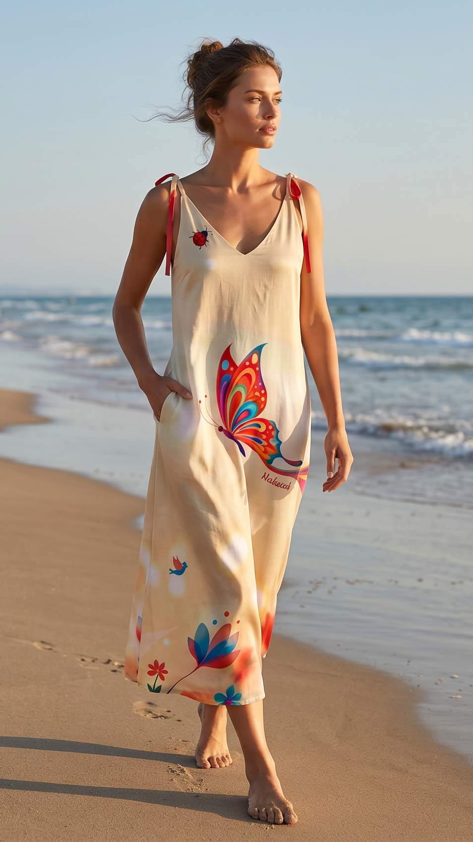 Vita Bloom Summer Linen Maxi Dress