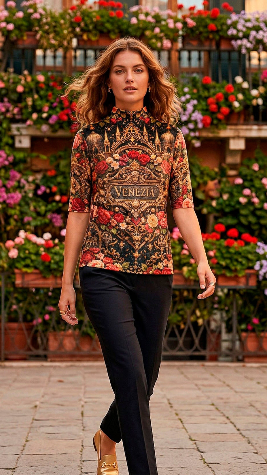 Polo Velvet with Venetian Motifs