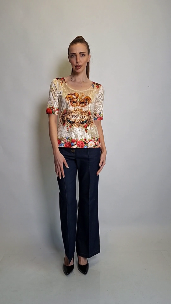 Ice Velvet Blouse in Pearl