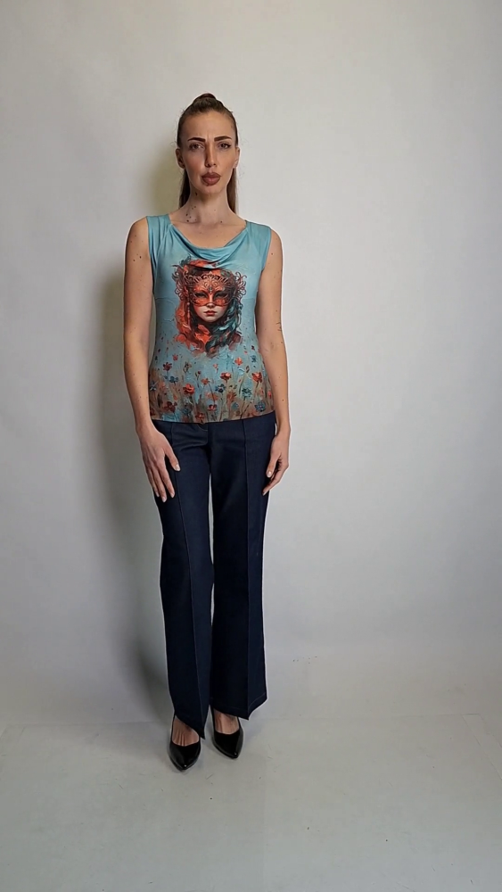 Drape Neck Top Impasto