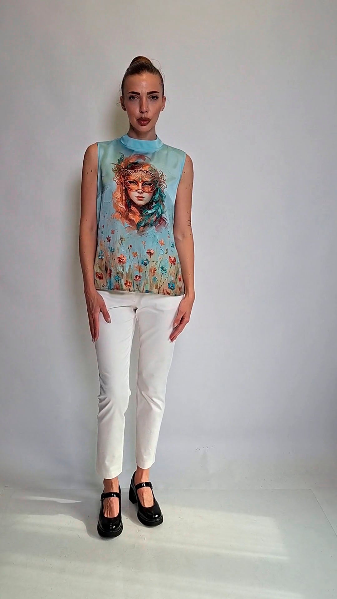 High Neck Top Impasto