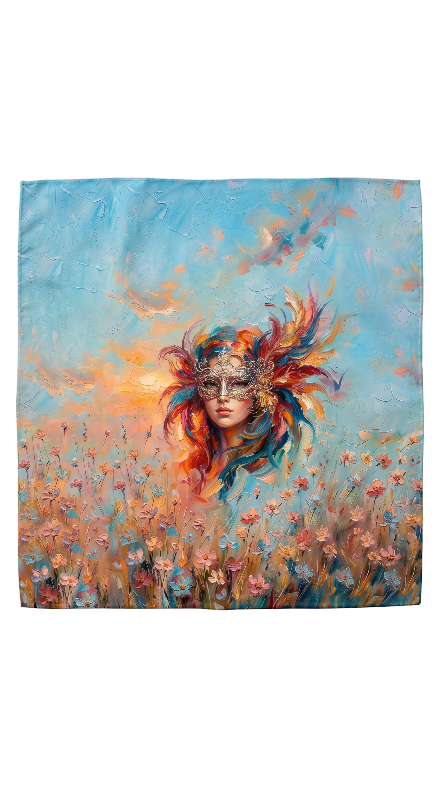 Silk Scarf Venezia Carnival Bloom 70x70