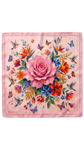 Silk Scarf Vita Blush Garden 70x70