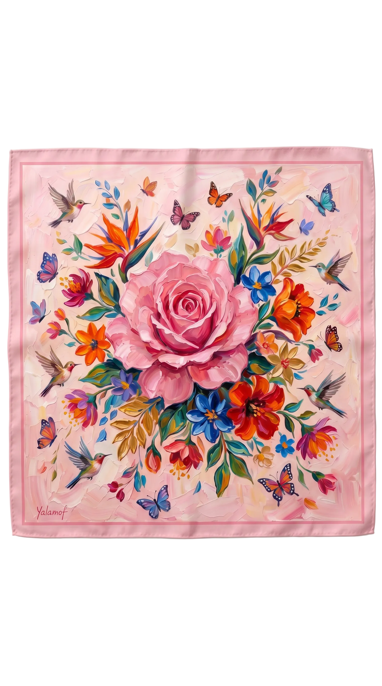 Копринен Шал Vita Blush Garden 70x70