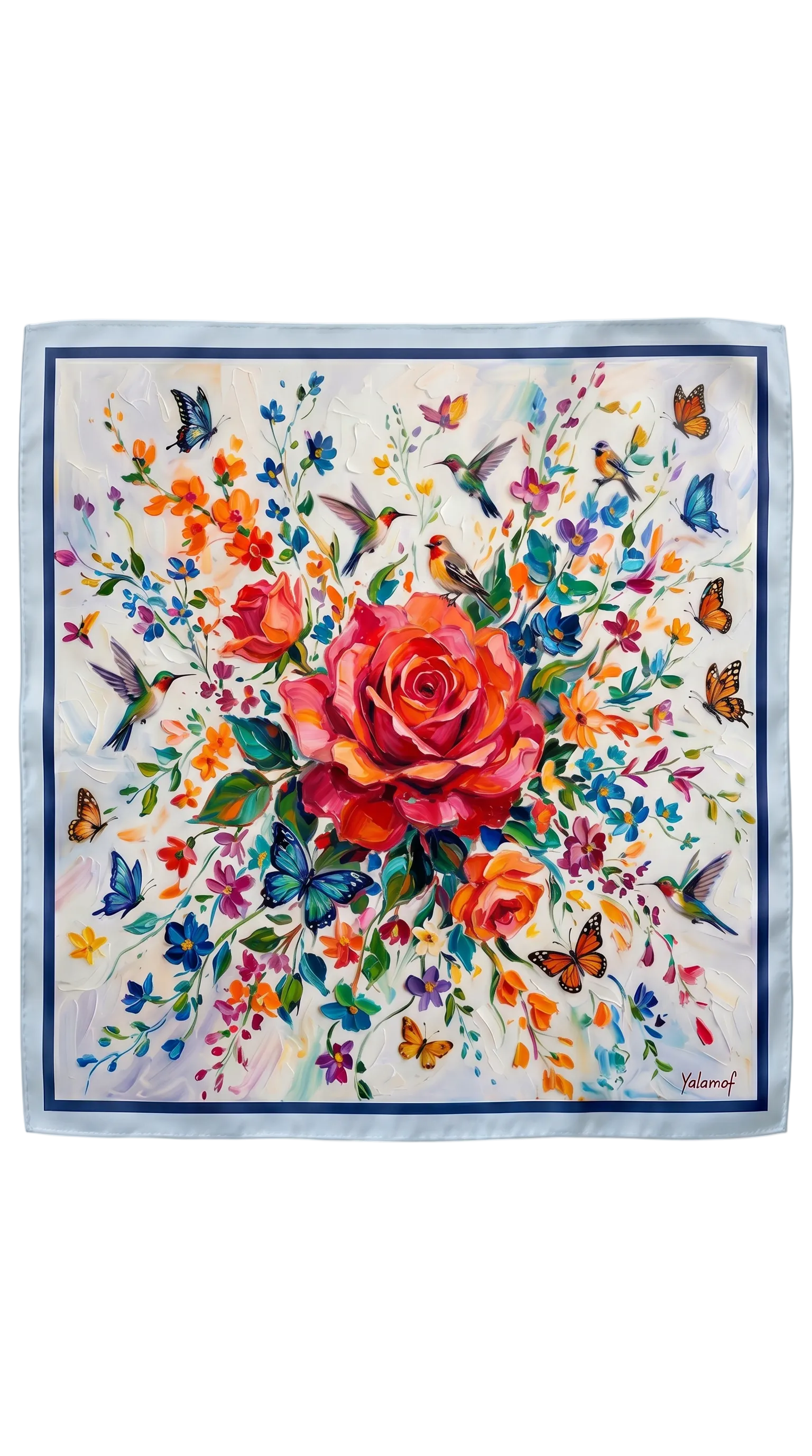 Копринен Шал Vita Blush Garden 70x70
